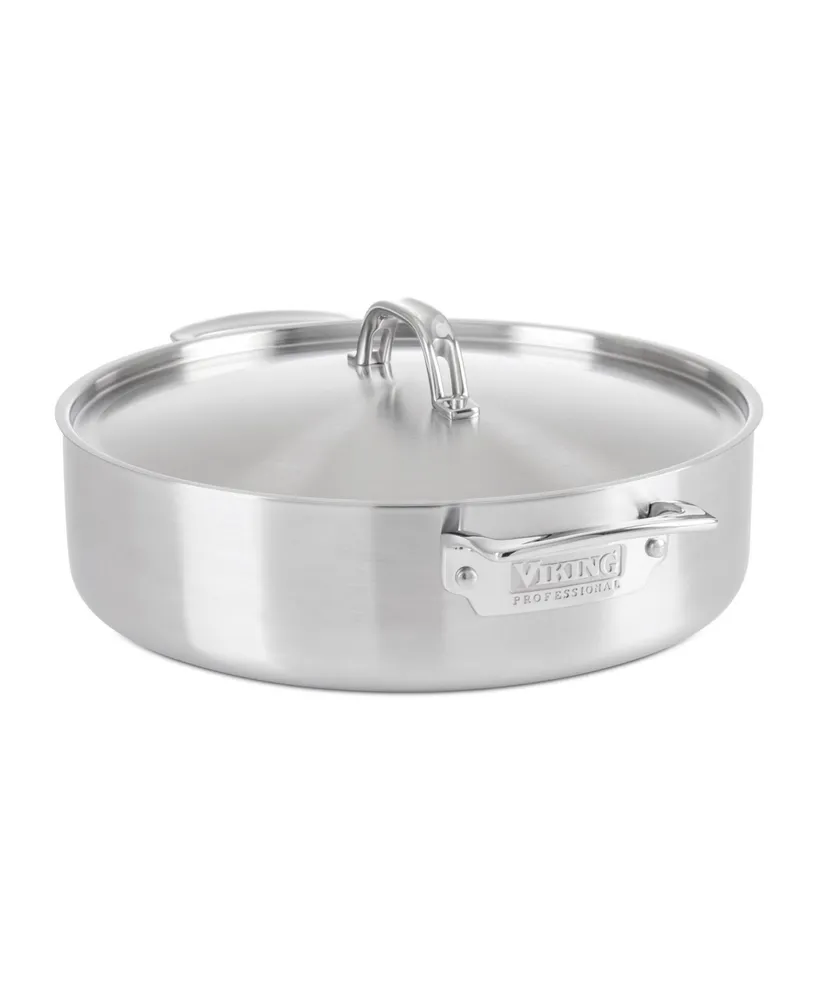 Viking Professional 5-Ply Stainless Steel 6.4-Quart Casserole Pan