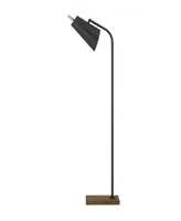 66" Height Metal and Wood Floor Lamp