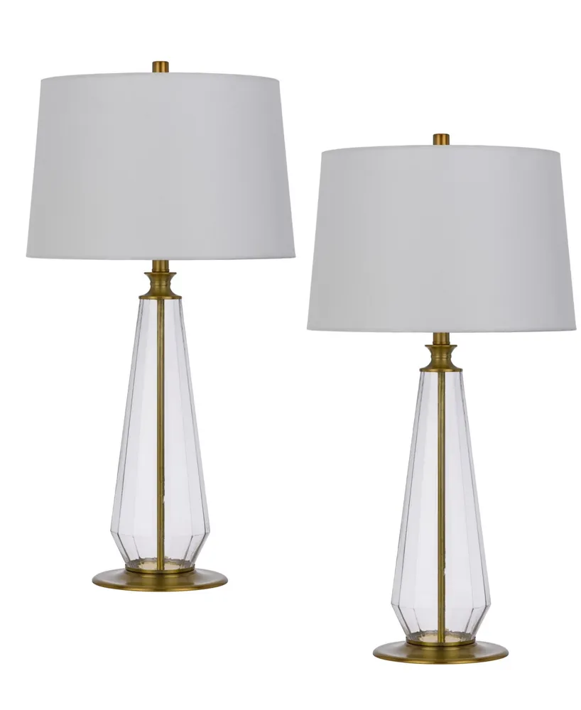 31" Height Glass Lamp Set