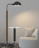 Keyser 63" Height Metal and Glass Floor Lamp