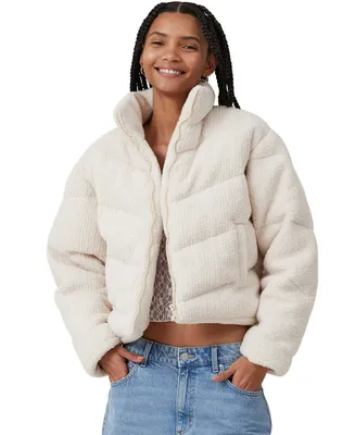 Cotton On Women's Teddy Bomber Jacket