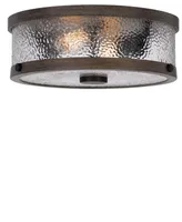 Mateo 4.5" Height Metal and Glass Semi Flush Mount