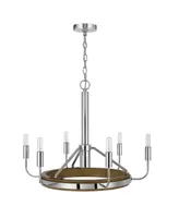 Saluda 6 Light 20" Height Metal Chandelier