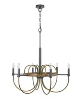 Seagrove 6 Light 31" Height Metal Chandelier