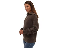 Bench Dna Women's Thurynn Oversize Zippered Funnel Sweater
