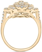 Wrapped in Love Diamond Filigree Cluster Ring (1-1/2 ct. t.w.) in 14k White Gold or 14k Yellow Gold, Created for Macy's