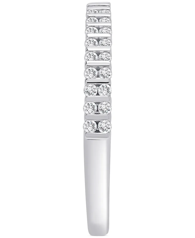 Diamond Double Row Bar Band (1/4 ct. t.w.) in Platinum
