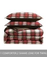 Eddie Bauer Navigation Plaid Reversible 2 Piece Comforter Set, Twin