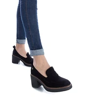 Women's Heeled Suede Moccasins By Xti