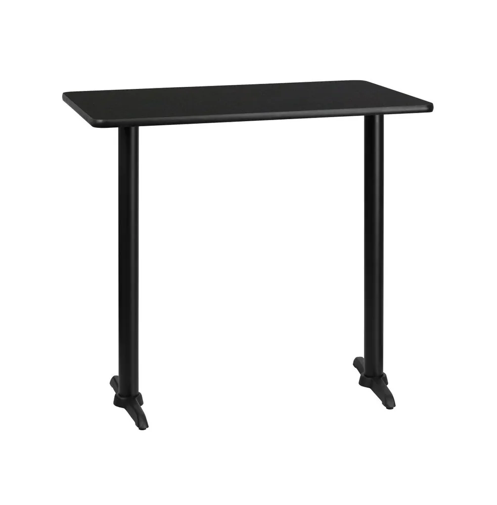 30"X42" Rectangular Laminate Bar Table With 5"X22" Bases