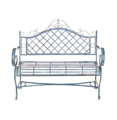 Abner Wrought Iron 45.75 Inch W Outdoor Garden Bench