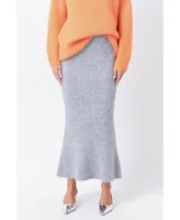 Women's Fuzzy Mermaid Maxi Skirt