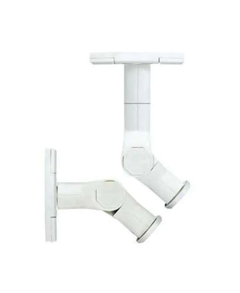 Sanus Satellite Speaker Wall Mounts with Tilt & Swivel - Pair (White)