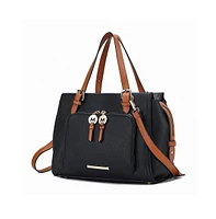 Mkf Collection Elise Color-block Satchel Handbags by Mia k