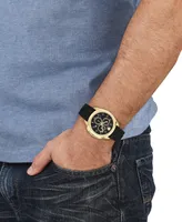 Versace Men's Swiss Chronograph Geo Black Silicone Strap Watch 43mm