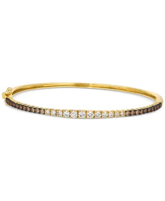 Le Vian Ombre Chocolate Diamond Bangle Bracelet (1-1/3 ct. t.w.) 14k Gold (Also Available Rose and White Gold)