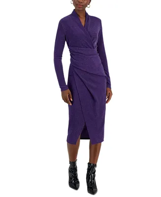 Rachel Roy Women's Bret Jersey Faux-Wrap Midi Dress