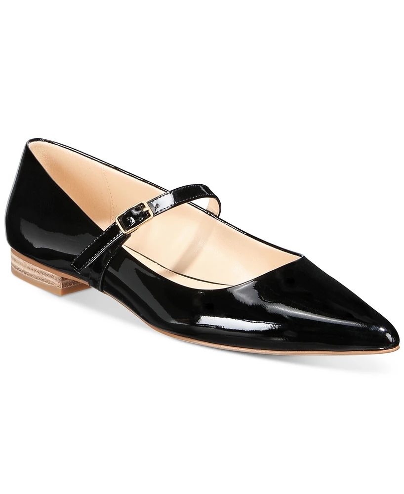 Things Ii Come Women's Kyra Luxurious Slip-on Mary Jane Pointed Toe Flats