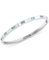 Effy London Blue Topaz Emerald-Cut Bangle Bracelet (1 ct. t.w) in Sterling Silver