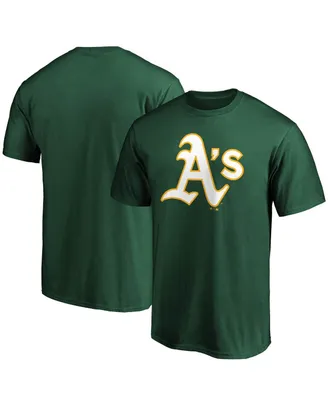 Men's Fanatics Green Oakland Athletics Official Logo T-shirt