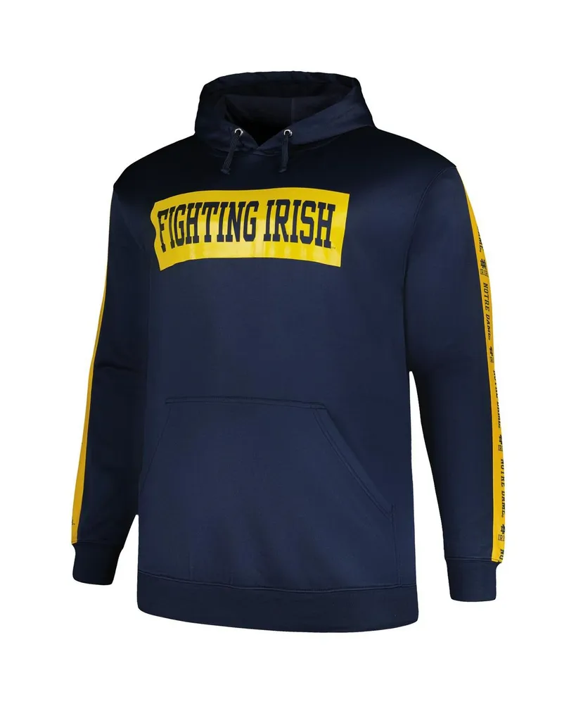 Men's Profile Navy Notre Dame Fighting Irish Big and Tall Fleece Pullover Hoodie