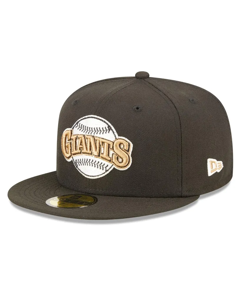 Men's New Era Black San Francisco Giants 50th Anniversary Wheat Undervisor 59FIFTY Fitted Hat