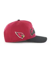 Men's '47 Brand Cardinal, Black Arizona Cardinals Crosstown Two-Tone Hitch Adjustable Hat