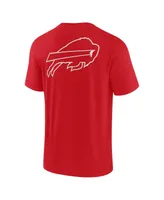 Men's and Women's Fanatics Signature Red Buffalo Bills Super Soft Short Sleeve T-shirt