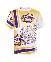 Preschool Boys and Girls White Lsu Tigers Gametime Multi-Hit Oversized T-shirt