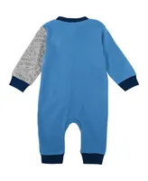 Infant Boys and Girls Light Blue North Carolina Tar Heels Playbook Two-Tone Sleeper