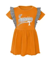 Girls Toddler Tennessee Orange Tennessee Volunteers Too Cute Tri-Blend Dress