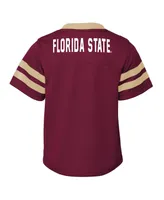 Toddler Boys and Girls Garnet Florida State Seminoles Two-Piece Red Zone Jersey Pants Set