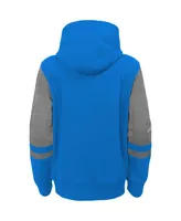 Big Boys Powder Blue Los Angeles Chargers Colorblock Full-Zip Hoodie