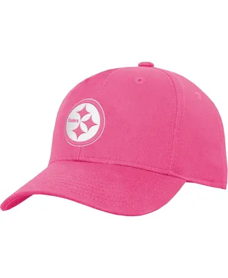 Girl's Youth Pink Pittsburgh Steelers Adjustable Hat
