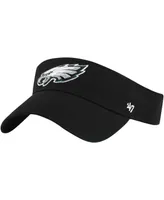 Men's '47 Brand Black Philadelphia Eagles Clean Up Visor