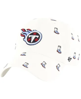 Men's and Women's '47 Brand White Tennessee Titans Confetti Clean Up Adjustable Hat