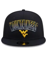 Men's New Era Navy West Virginia Mountaineers Grade Trucker 9FIFTY Snapback Hat