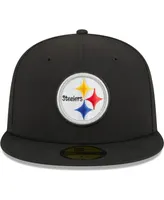 Men's New Era Black Pittsburgh Steelers Main 59FIFTY Fitted Hat