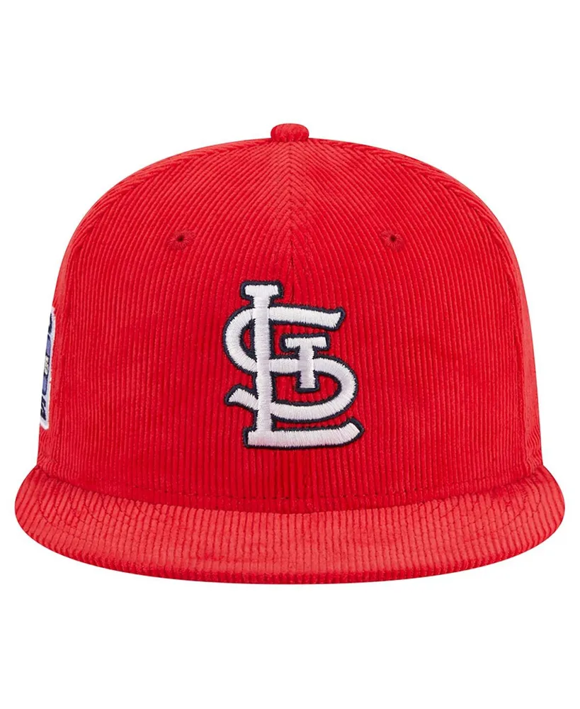 Men's New Era Red St. Louis Cardinals Throwback Corduroy 59FIFTY Fitted Hat