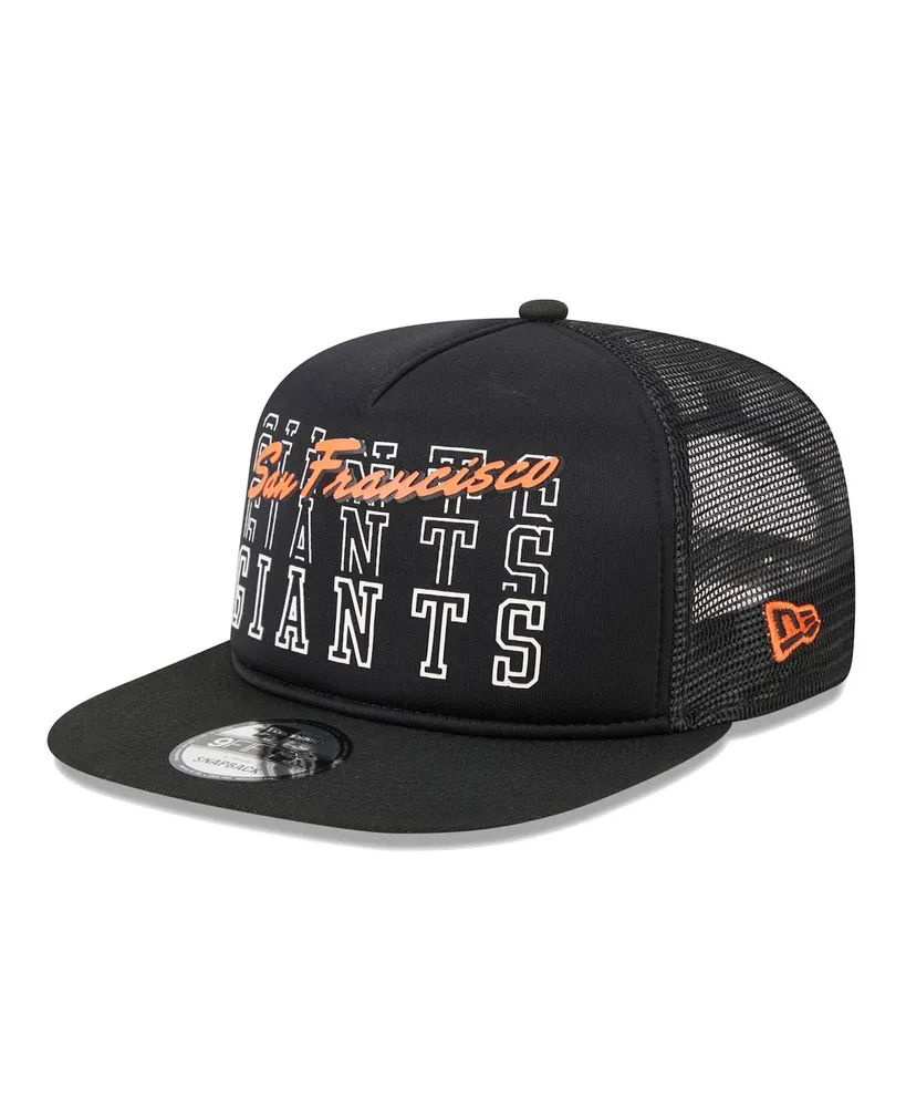 Men's New Era Black San Francisco Giants Street Team A-Frame Trucker 9FIFTY Snapback Hat