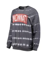 Women's Gameday Couture Gray Distressed Cincinnati Bearcats All About Stripes Tri-Blend Long Sleeve T-shirt and Shorts Set