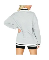 Women's Gameday Couture Ash Texas Longhorns It To Win Sporty Mock Neck Pullover Sweatshirt