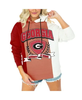 Women's Gameday Couture Red Georgia Bulldogs Hall of Fame Colorblock Pullover Hoodie
