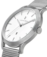 Lilienthal Berlin Unisex Huxley Silver White Silver-Tone Stainless Steel Mesh Watch 40mm