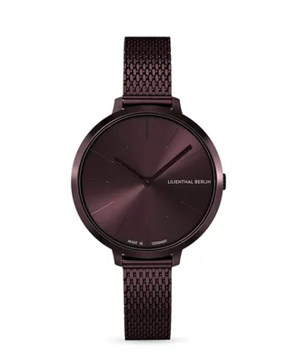 Lilienthal Berlin Women's Rosalux Burgundy Kiss Burgundy Stainless Steel Mesh 30mm