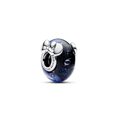 Pandora Disney Sterling Silver Mickey Mouse Minnie Mouse Murano Glass Charm