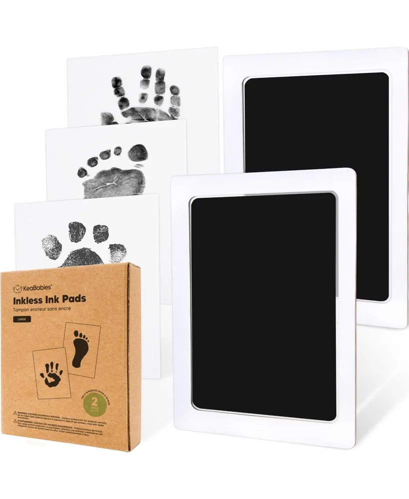 Keababies 2pk Inkless Ink Pad for Baby Hand and Footprint Kit, Clean Touch  Dog Paw, Nose Print & Pet Safe, Large
