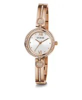 Guess Women's Analog Rose Gold-Tone Stainless Steel Watch 27mm