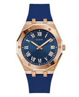 Guess Men's Analog Blue Silicone Watch 42mm