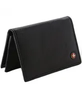 Alpine Swiss Expandable Business Card Case Genuine Leather Front Pocket Wallet